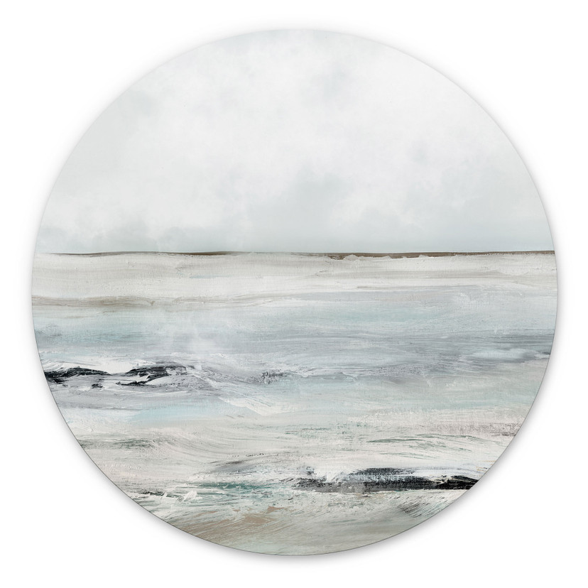 Vægcirkel Bølger ved Sandy Bay - Hobday – print på aluminium (Alu-Dibond)