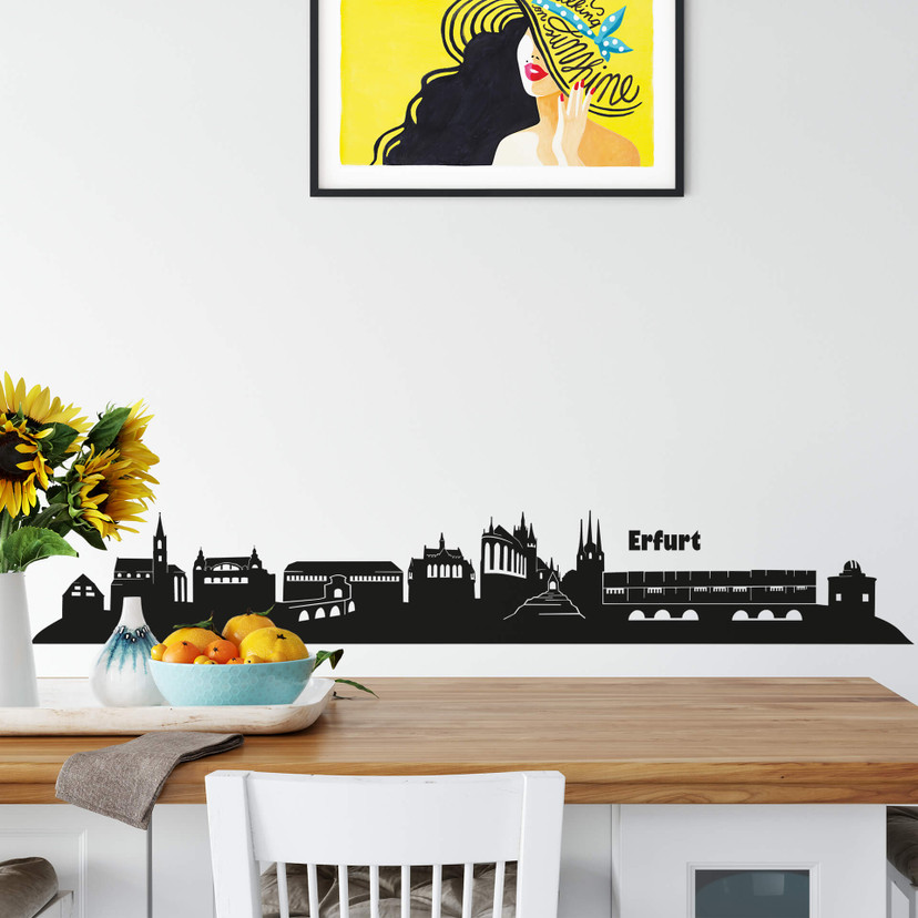 Wandtattoo Erfurt Skyline