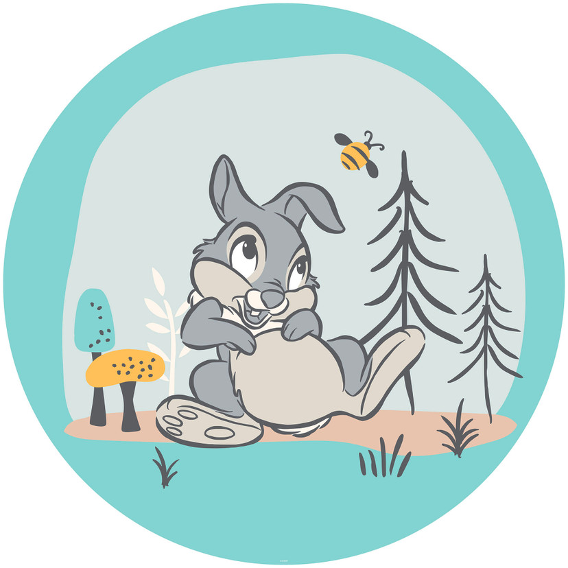 Selvklæbende non-woven tapet - Bambi Thumper - 125 x 125 cm