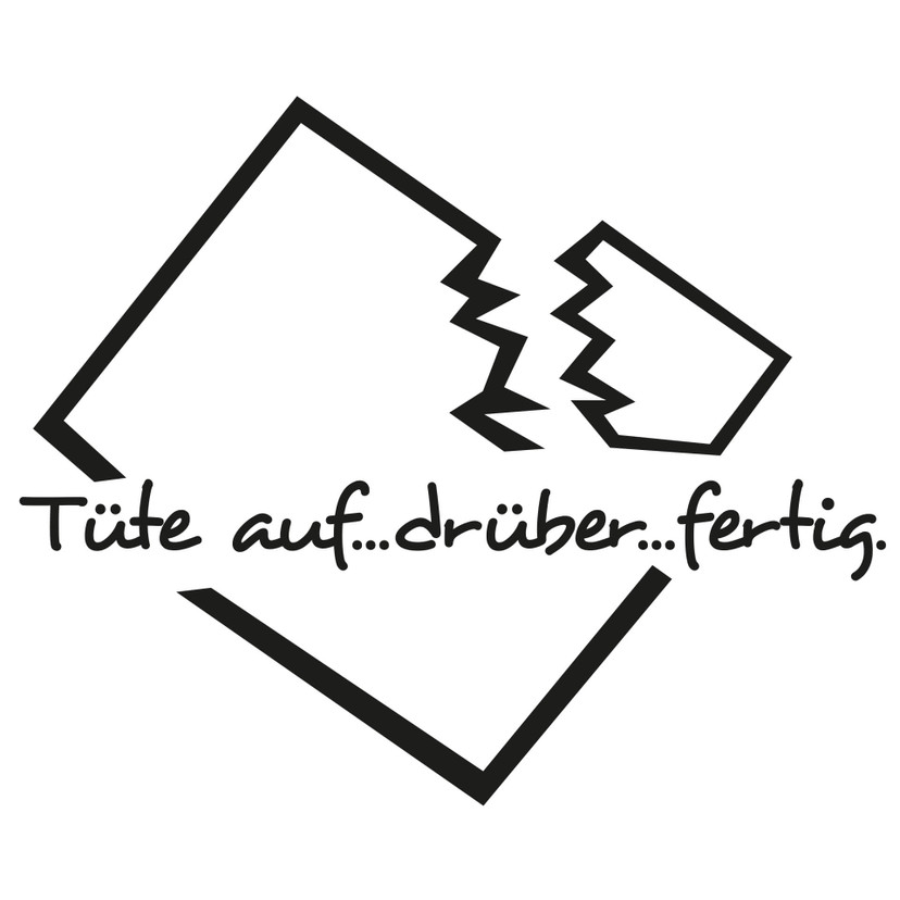 Wandtattoo Tüte auf...drüber...fertig