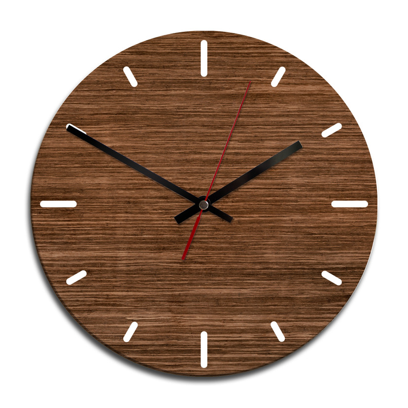 Horloge murale en bois - Effet bois