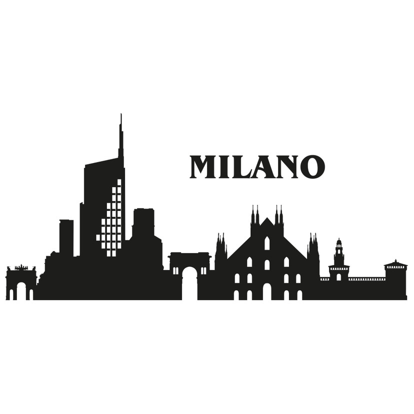 Sticker mural Milan Skyline