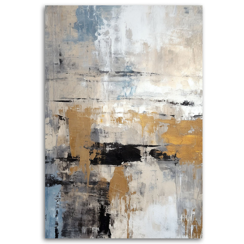 Canvasbillede, Gold Glamour Abstraction