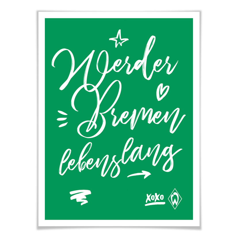 Poster Werder Bremen - Lebenslang