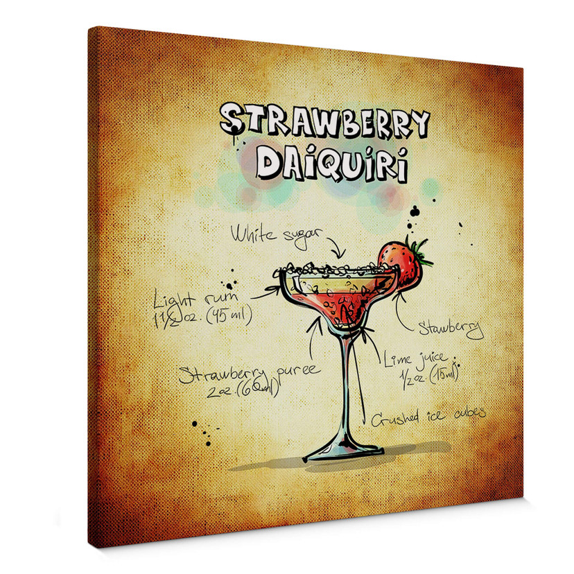 Obraz na płótnie Strawberry Daiquiri - kwadratowy