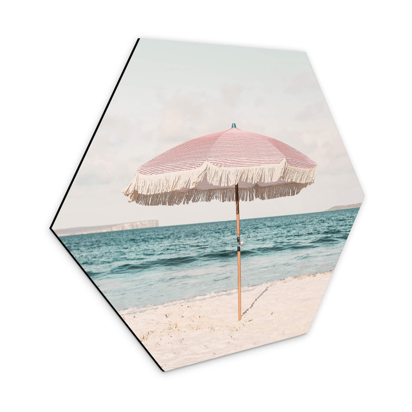 Hexagone - alu-Dibond Sisi & Seb - Parasol rose