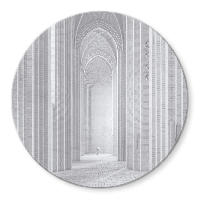Tableau sur verre Fleckenstein - Église de Grundtvig - Rond