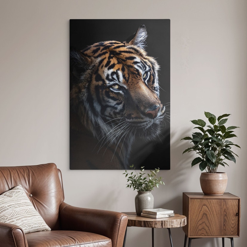 Canvas schilderij Majestueuze Tijgerblik - Krygowski