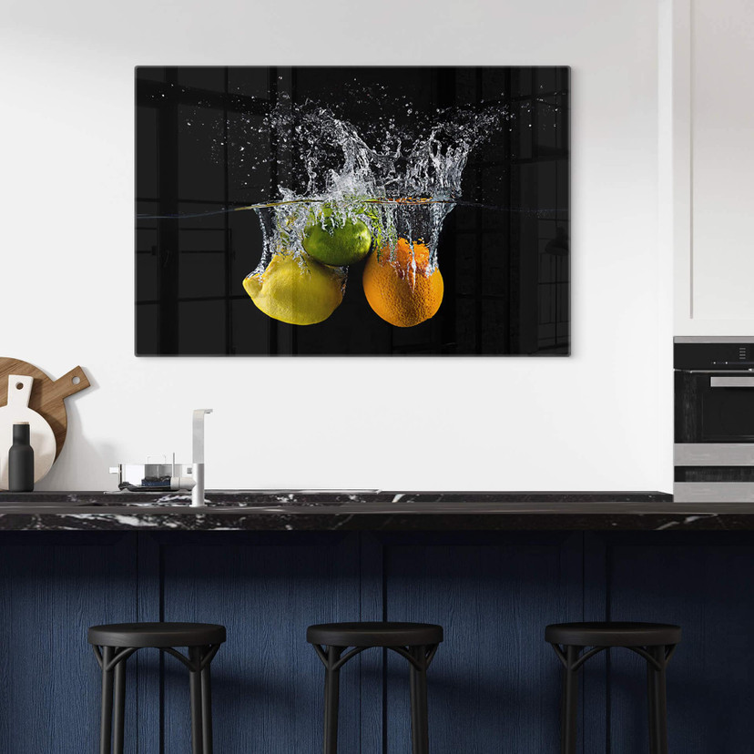 Tableau sur verre Mogyorosi - Des éclats fruités d'agrumes