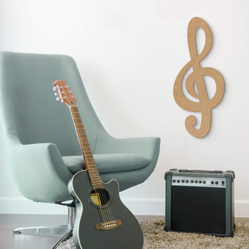 Dekoracja drewniana clef - MDF nature