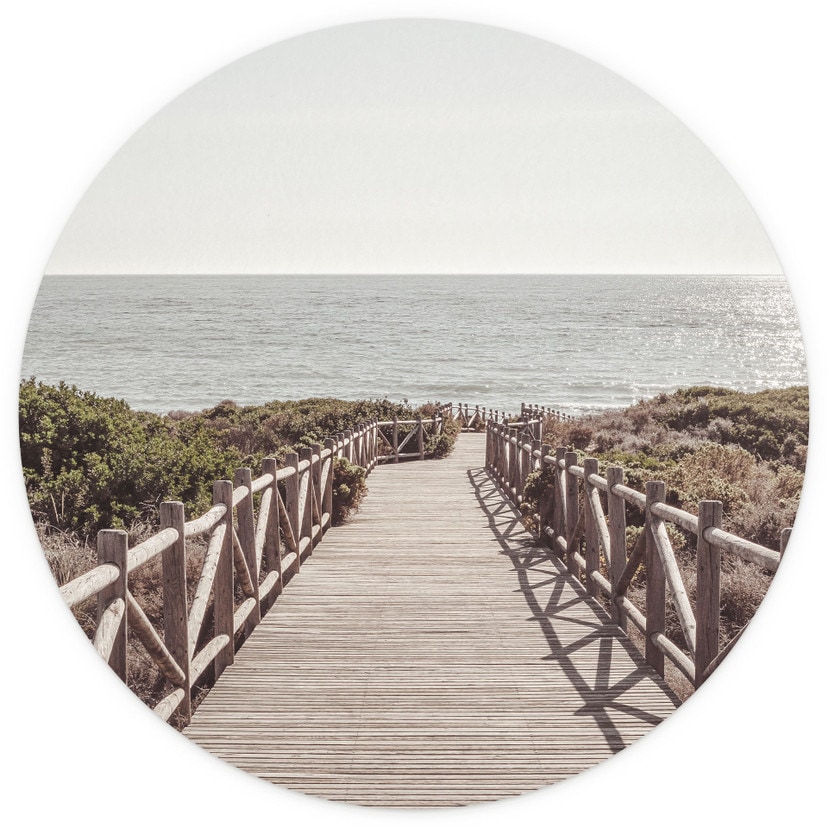 Fototapeta molo na plażę - 1X Studio - okrągła - tapeta flizelinowa/tapeta flizelinowa samoprzylepna