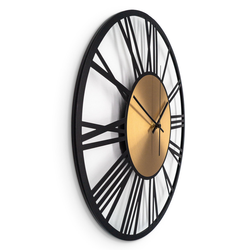 XL Wanduhr - Industrielle Metall Uhr für Büro, Schlafzimmer, Wohnzimmer Ø40 cm