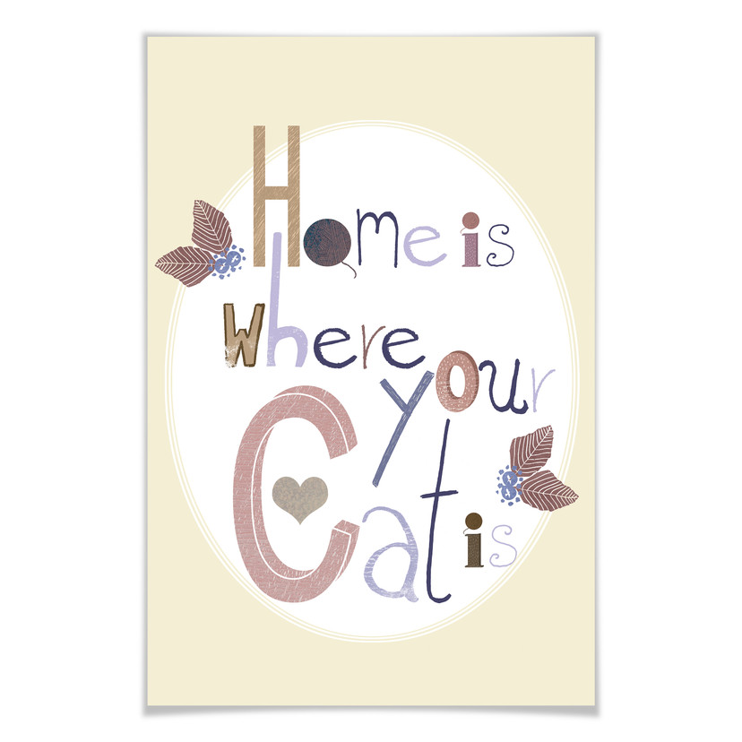 Poster - Loske - Home is where your cat is