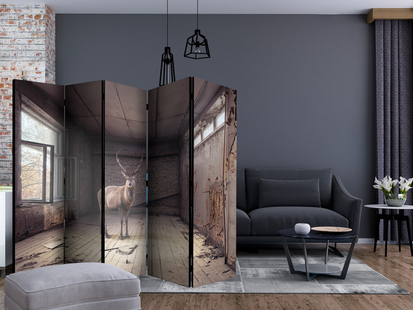 Skærm til rumdeling - Lost, 5-delt - 225x172 cm