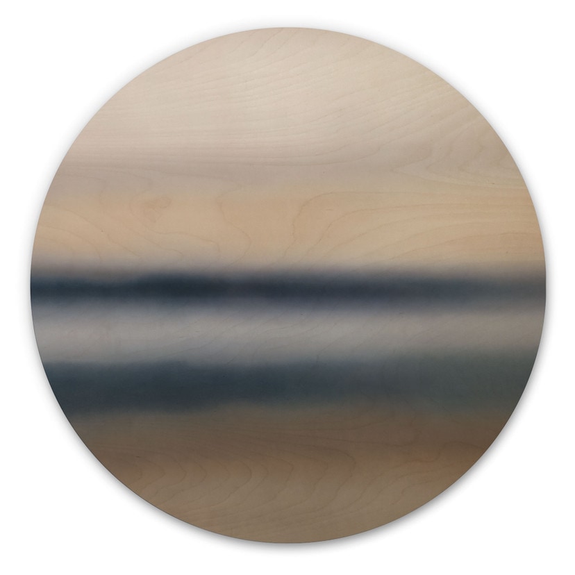 Houten Schilderij Rotko Ash - Abstracte Horizon - Sir Edward x Grigory Gladarev - Rond