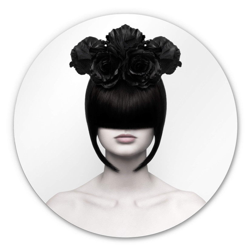 Tableau en Alu-Dibond Nemcekova - Black Widow - Rond