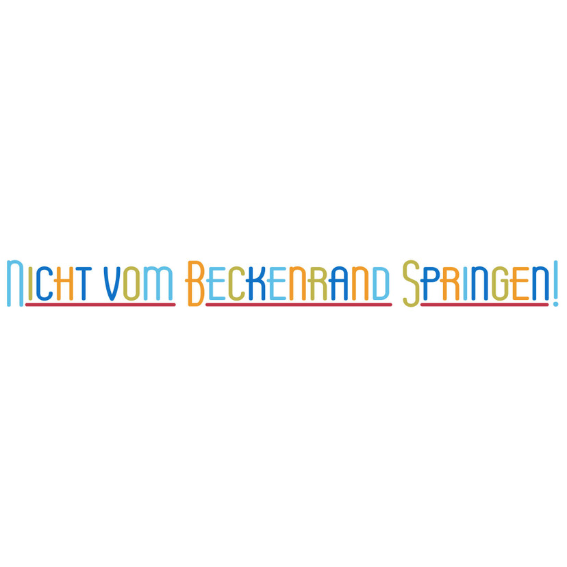 Wandtattoo Nicht vom Beckenrand springen