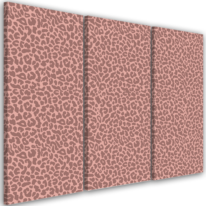 3 stykke lærredsprint, Leopard Leopard Pels Patches Mønster