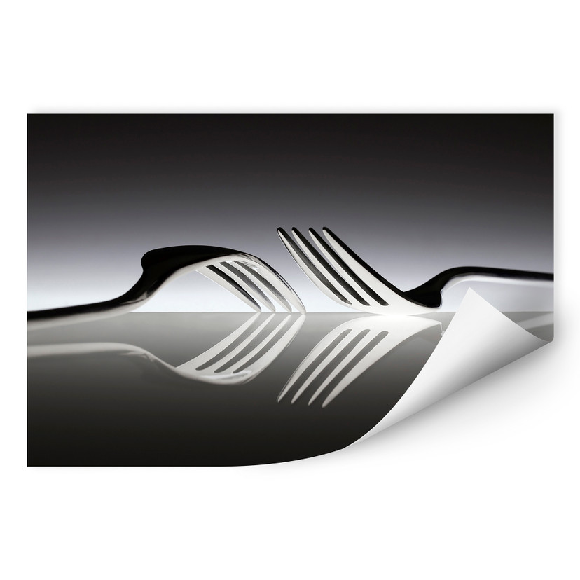 Zelfklevende Poster De Kogel - Silverware Reflection