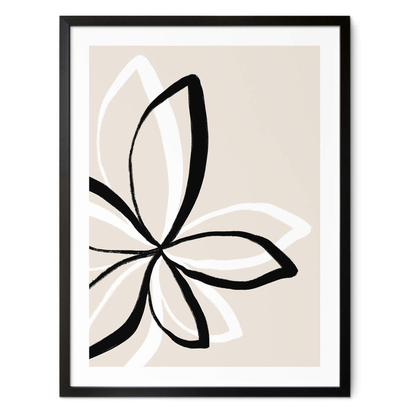 Poster uplusmestudio - Line Art - Die doppelte Blüte