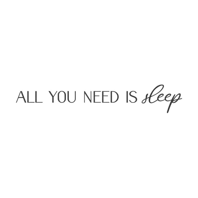 napis 3D "All You Need Is Sleep" - Dekoracja drewniana z płyty MDF do stylowej sypialni