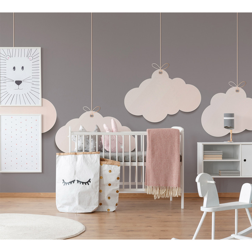 non-woven tapet Designwalls i grå og hvidt non-woven tapet Skyerne himmel