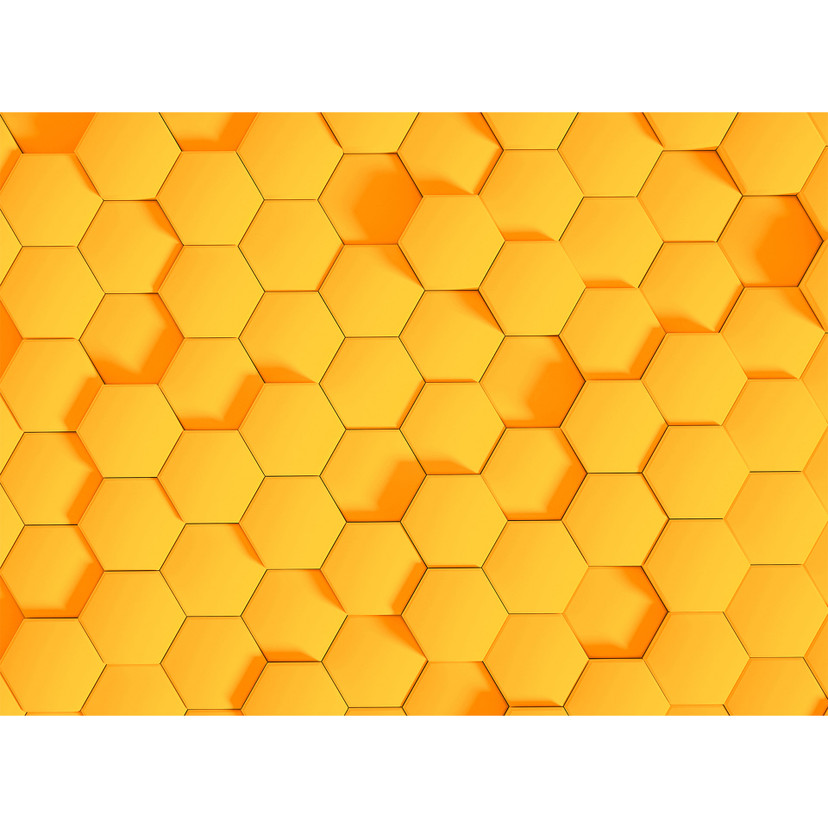 orange non-woven tapet Designwalls Honeycomb