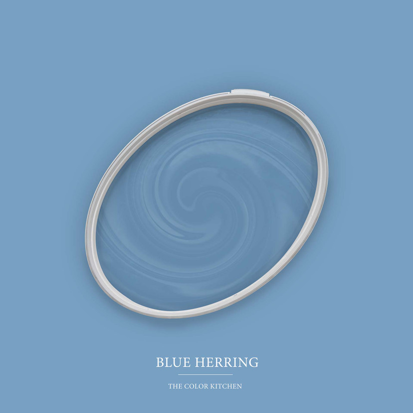 Niebieska farba do ścian i sufitów satynowy mat I Blue Herring | z efektem uspokajającym | THE COLOR