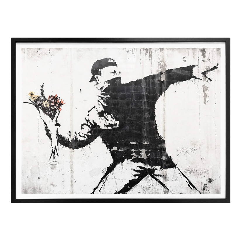Plakat Banksy - Miotacz kwiatów