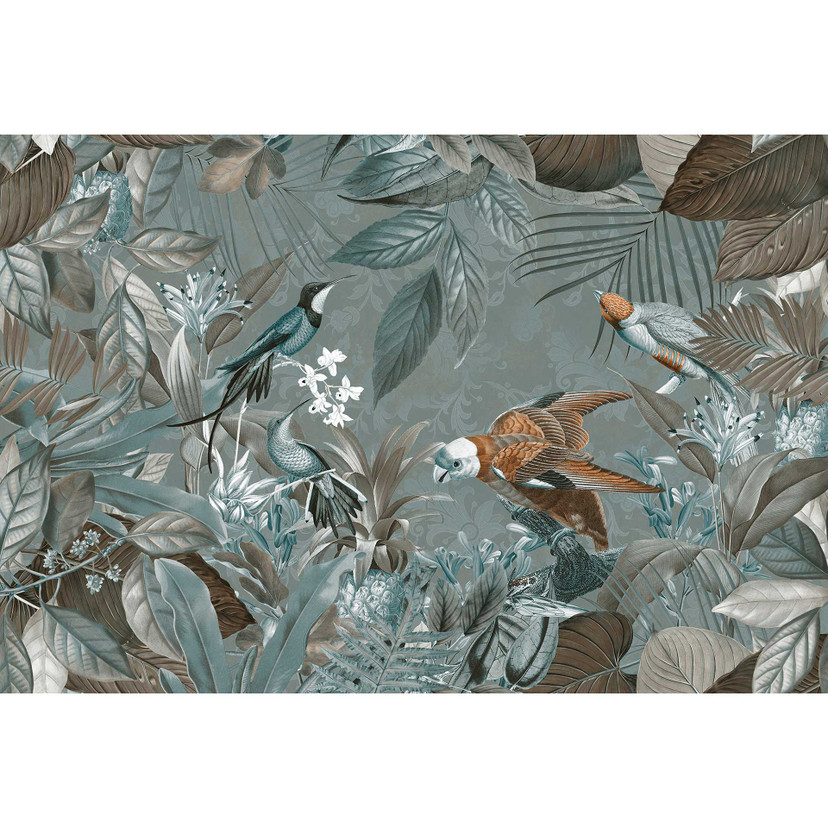 Livingwalls papier peint photo ARTist Tropical Jungle avec Jungle et toucans verts, orange, rose
