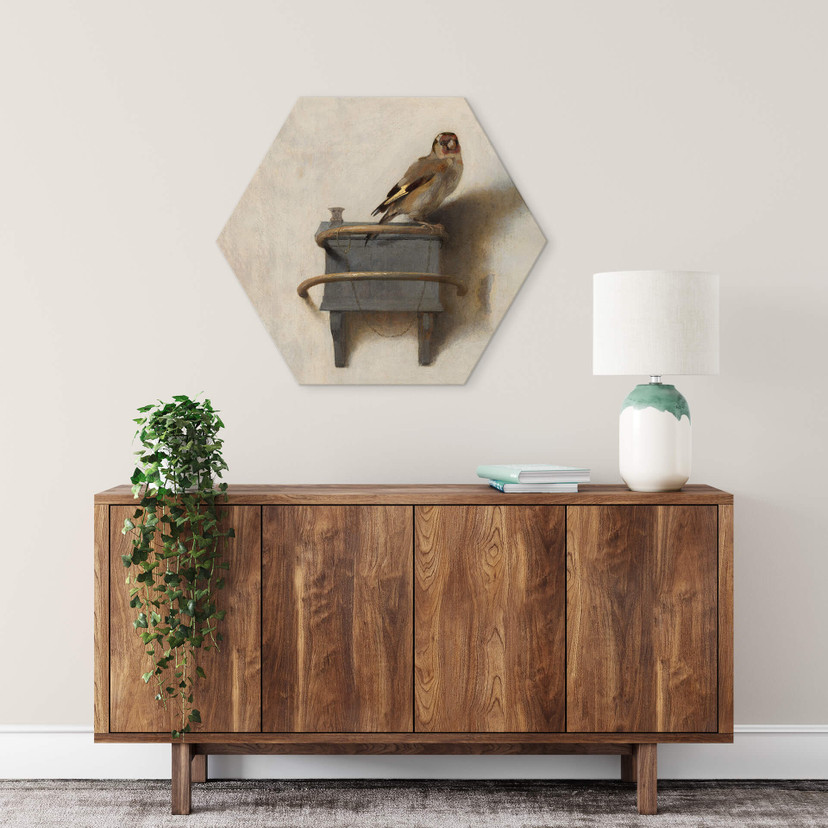 Hexagone - Alu-Dibond Fabritius - Le chardonneret