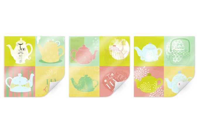 Poster Loske - Tea Time (3-teilig)