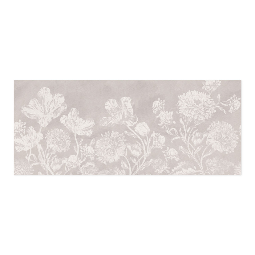 Revêtement pour cuisine autocollant Fleurs sauvages aspect craie Beige - Bloomery Decor