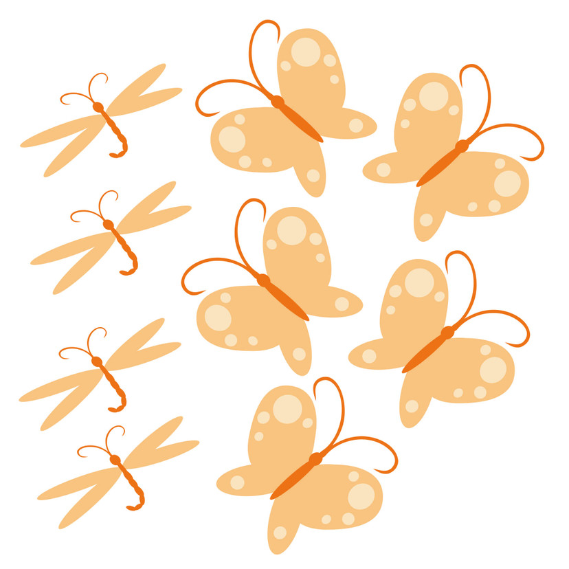 Wallsticker Budbringere af forårets orange farver