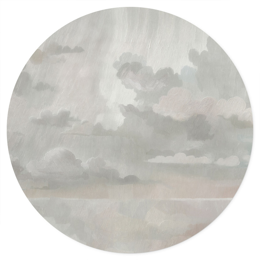 Muursticker Velvet Smoke - Abstracte Wolken - Sir Edward x Grigory Gladarev - Rond