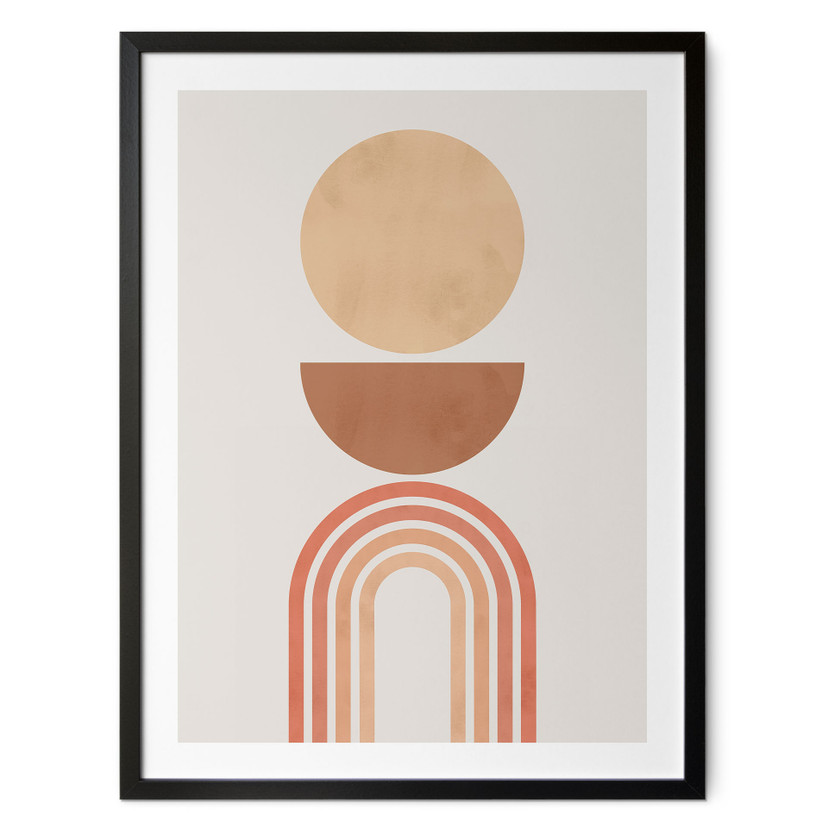 Plakat Abstract Balance - Retro łuki i okręgi - Costa