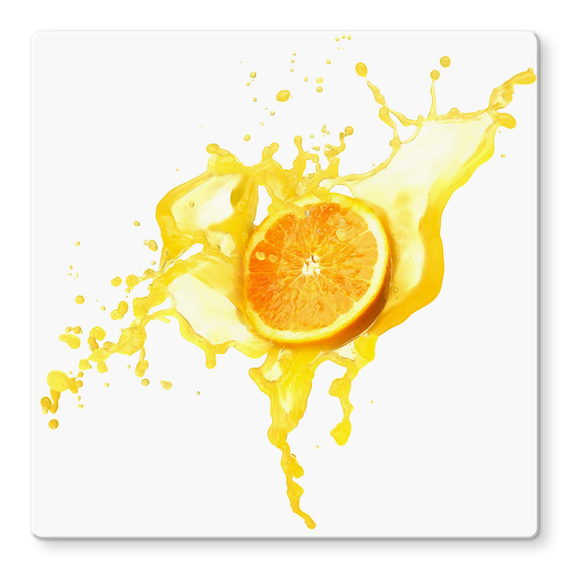 Tableau en verre - Oranges espagnoles - carré