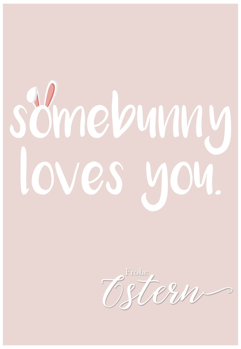 Gutschein Frohe Ostern - Somebunny loves you.