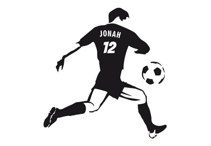 Sticker mural - Prénom joueur de football
