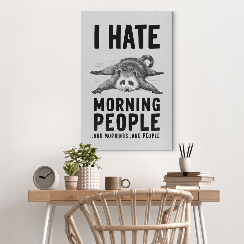Lærredsprint - I hate morning people - Magnusson