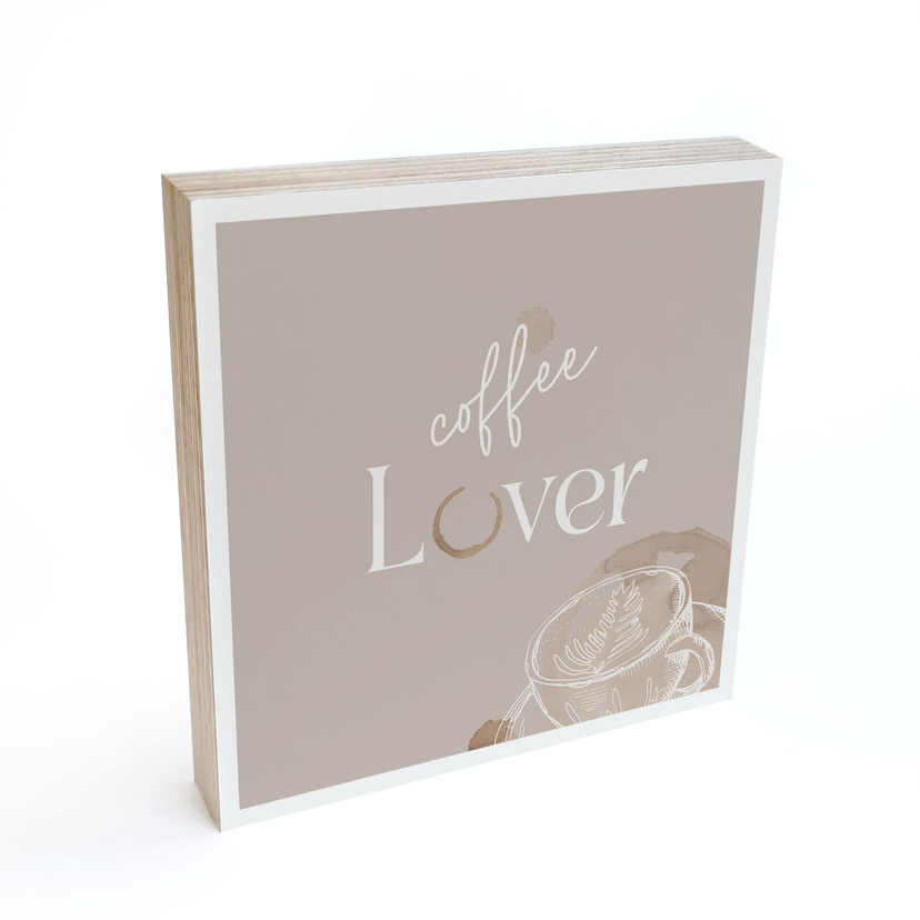 Træ dekoration blok Coffee Lover