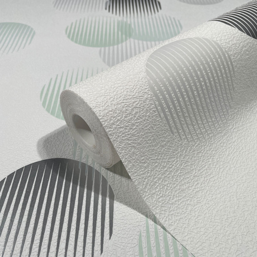 Tapet med prikker, non-woven tapet Novamur Yvi hvid