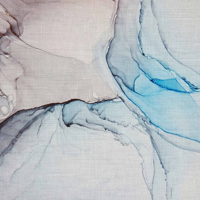 Papier peint design MarbleBlue en gris-bleu - intissé Designwalls 2 - 2,55 x 3,5 m