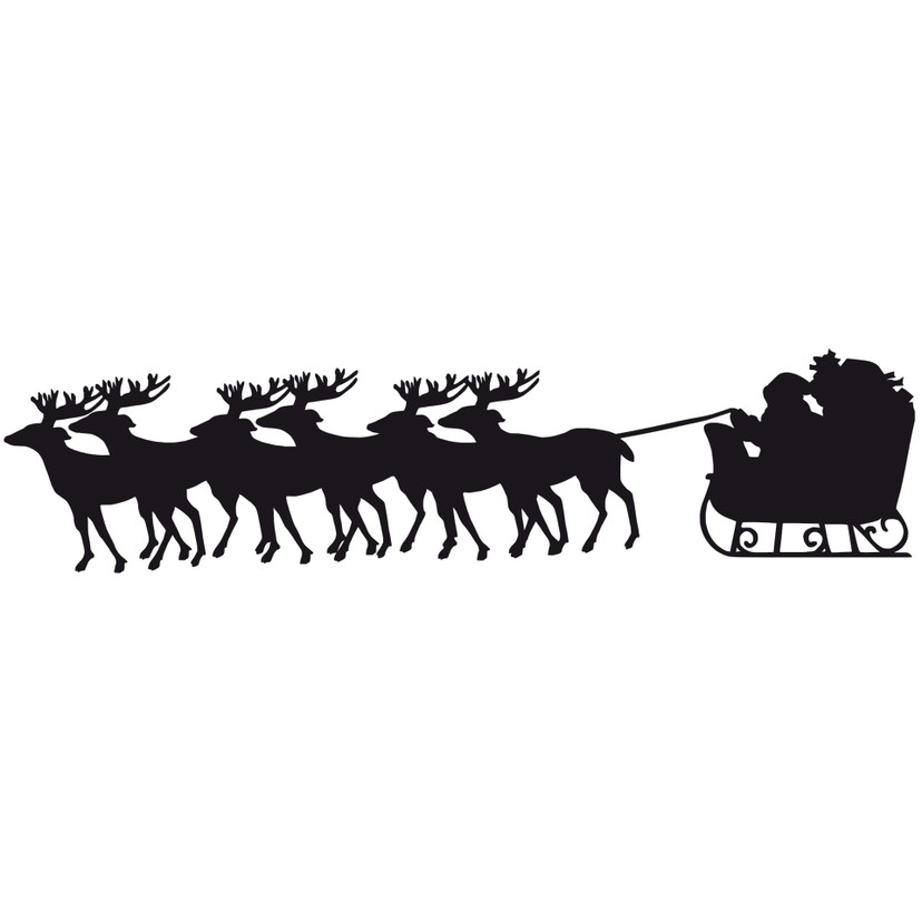 Wallsticker Rensdyr Slæde