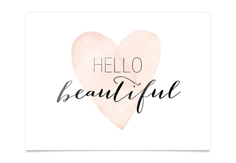 Plakat Confetti & Cream - Hello Beautiful