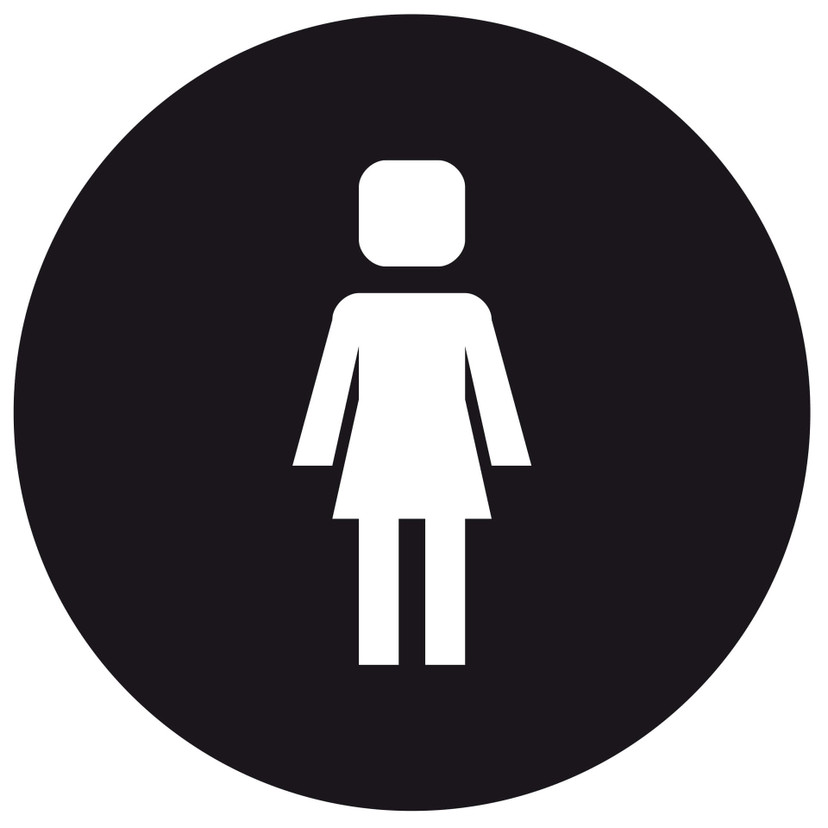 Muursticker Emoji WC Dames