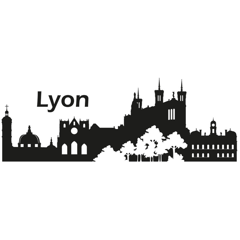 Wandtattoo Skyline Lyon