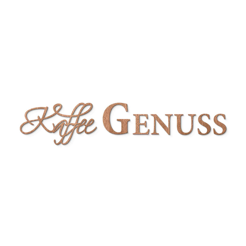 Holzbuchstaben Mahagoni - Kaffee Genuss