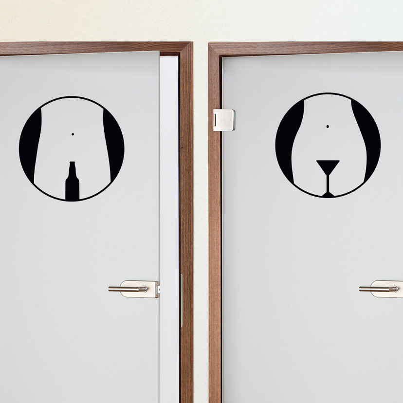 Muursticker WC Beer and Cocktail