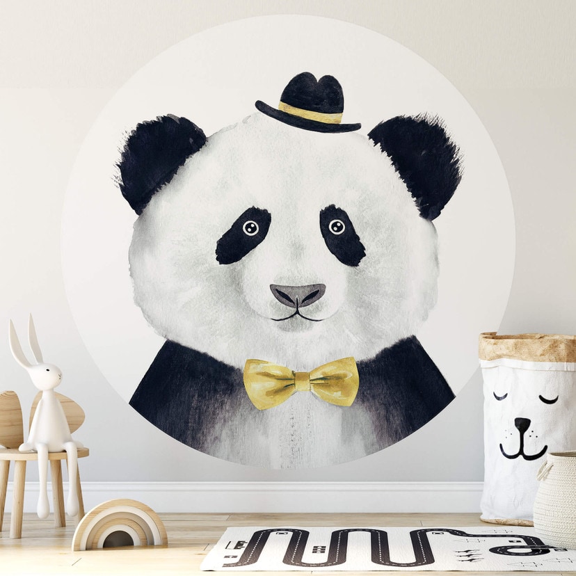 Fototapeta Cuddly Gentleman - okrągła - tapeta flizelinowa/tapeta flizelinowa samoprzylepna